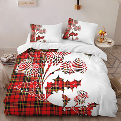 Brodie Tartan Crest Bedding Set - Thistle Style