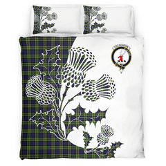 Colquhoun Tartan Crest Bedding Set - Thistle Style