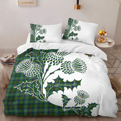 Cranstoun Tartan Crest Bedding Set - Thistle Style