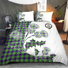 Dalrymple Tartan Crest Bedding Set - Thistle Style