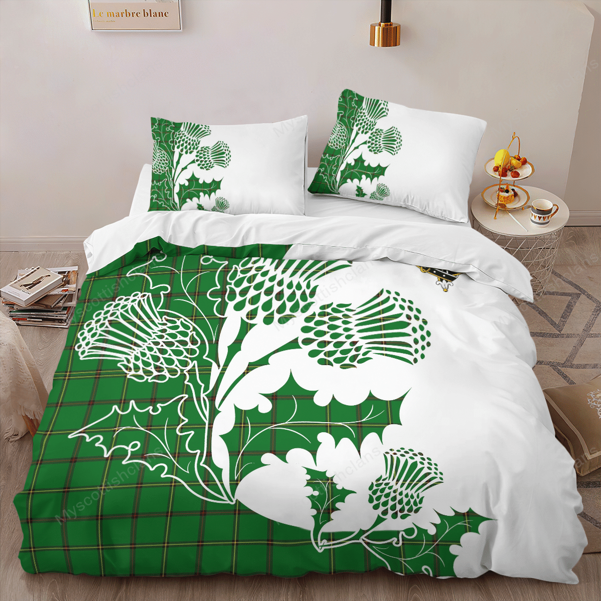 Don Tartan Crest Bedding Set - Thistle Style