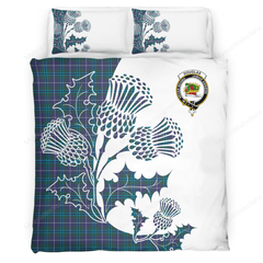 Douglas Tartan Crest Bedding Set - Thistle Style