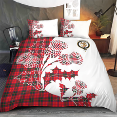 Drummond Tartan Crest Bedding Set - Thistle Style