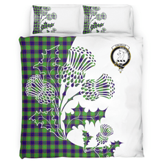 Colville Tartan Crest Bedding Set - Thistle Style