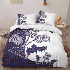 Garden Tartan Crest Bedding Set - Thistle Style