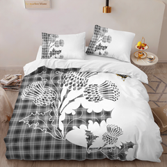 Glen Tartan Crest Bedding Set - Thistle Style