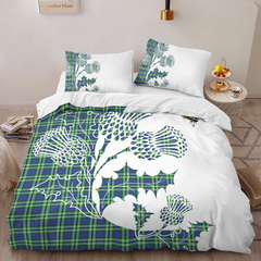 Haliburton Tartan Crest Bedding Set - Thistle Style