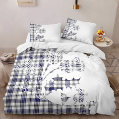 Hannay Tartan Crest Bedding Set - Thistle Style