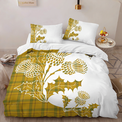 Houston Tartan Crest Bedding Set - Thistle Style