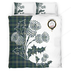 Kennedy Tartan Crest Bedding Set - Thistle Style