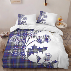 Kinnaird Tartan Crest Bedding Set - Thistle Style