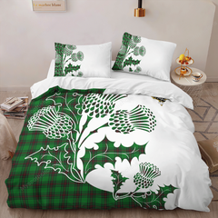 Logie Tartan Crest Bedding Set - Thistle Style