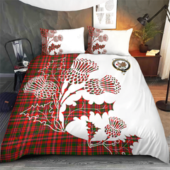 MacKinnon Tartan Crest Bedding Set - Thistle Style