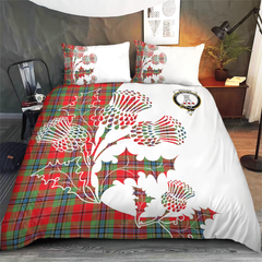 MacLean Tartan Crest Bedding Set - Thistle Style