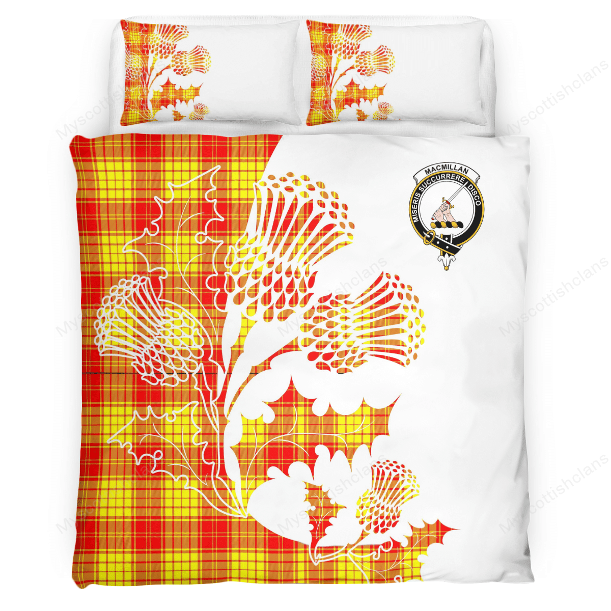 MacMillan Tartan Crest Bedding Set - Thistle Style