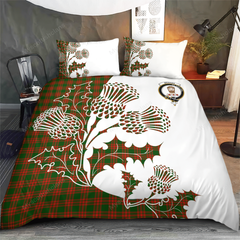 Menzies Tartan Crest Bedding Set - Thistle Style