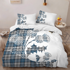 Napier Tartan Crest Bedding Set - Thistle Style