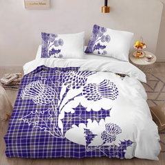 Ochterlony Tartan Crest Bedding Set - Thistle Style