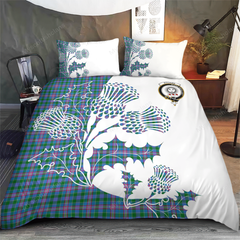 Pitcairn Tartan Crest Bedding Set - Thistle Style