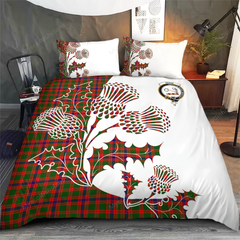 Skene Tartan Crest Bedding Set - Thistle Style