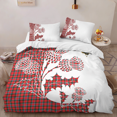 Sinclair Tartan Crest Bedding Set - Thistle Style