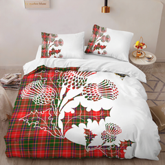 Somerville Tartan Crest Bedding Set - Thistle Style