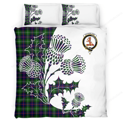 Sutherland II Tartan Crest Bedding Set - Thistle Style