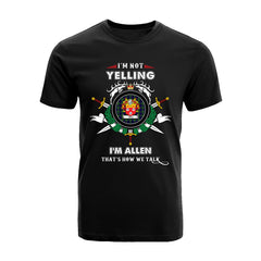 Allen Tartan Crest T-shirt - I'm not yelling style