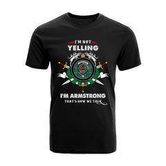 Armstrong Tartan Crest T-shirt - I'm not yelling style