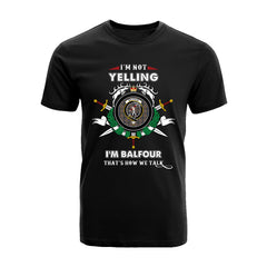 Balfour Tartan Crest T-shirt - I'm not yelling style