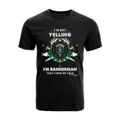 Bannerman Tartan Crest T-shirt - I'm not yelling style