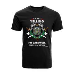 Caldwell Tartan Crest T-shirt - I'm not yelling style