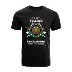 Callender Tartan Crest T-shirt - I'm not yelling style