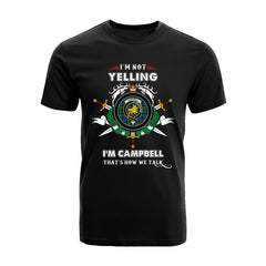 Campbell Ancient Tartan Crest T-shirt - I'm not yelling style