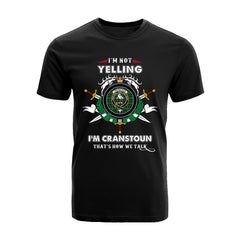 Cranstoun Tartan Crest T-shirt - I'm not yelling style