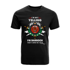 Darroch Tartan Crest T-shirt - I'm not yelling style