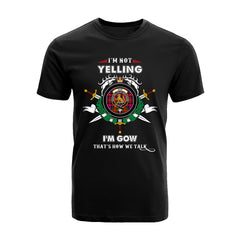 Gow of Skeoch Tartan Crest T-shirt - I'm not yelling style