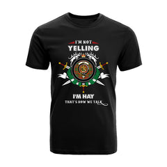 Hay Tartan Crest T-shirt - I'm not yelling style