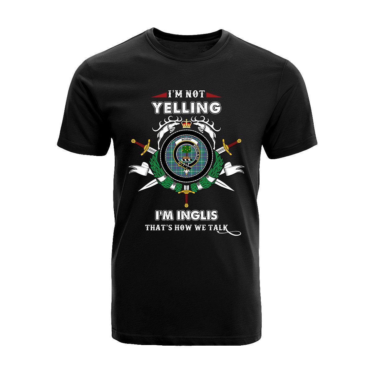 Inglis Tartan Crest T-shirt - I'm not yelling style