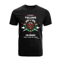 Innes Tartan Crest T-shirt - I'm not yelling style