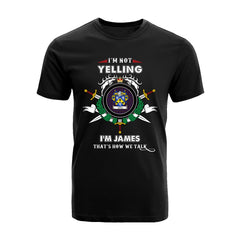 James Tartan Crest T-shirt - I'm not yelling style