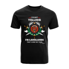 Langlands Tartan Crest T-shirt - I'm not yelling style