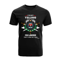 Lawrie Tartan Crest T-shirt - I'm not yelling style