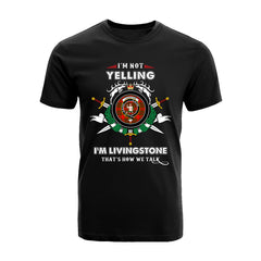 Livingstone Tartan Crest T-shirt - I'm not yelling style