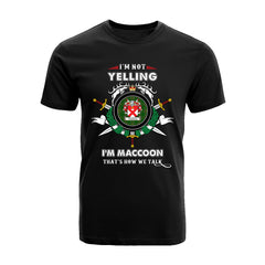 MacCoon Tartan Crest T-shirt - I'm not yelling style