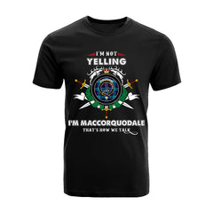 MacCorquodale Tartan Crest T-shirt - I'm not yelling style