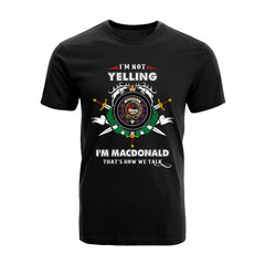 MacDonald (Clan Donald) Tartan Crest T-shirt - I'm not yelling style