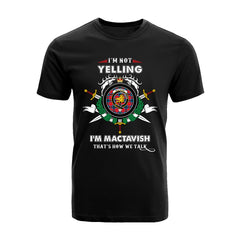 MacTavish Tartan Crest T-shirt - I'm not yelling style