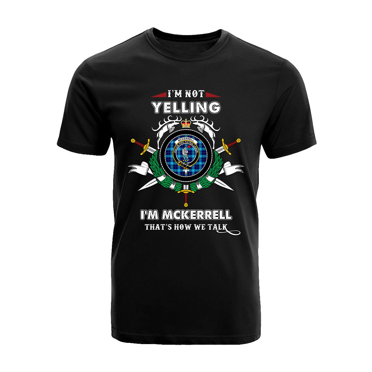 McKerrell Tartan Crest T-shirt - I'm not yelling style