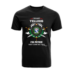 Petrie Tartan Crest T-shirt - I'm not yelling style